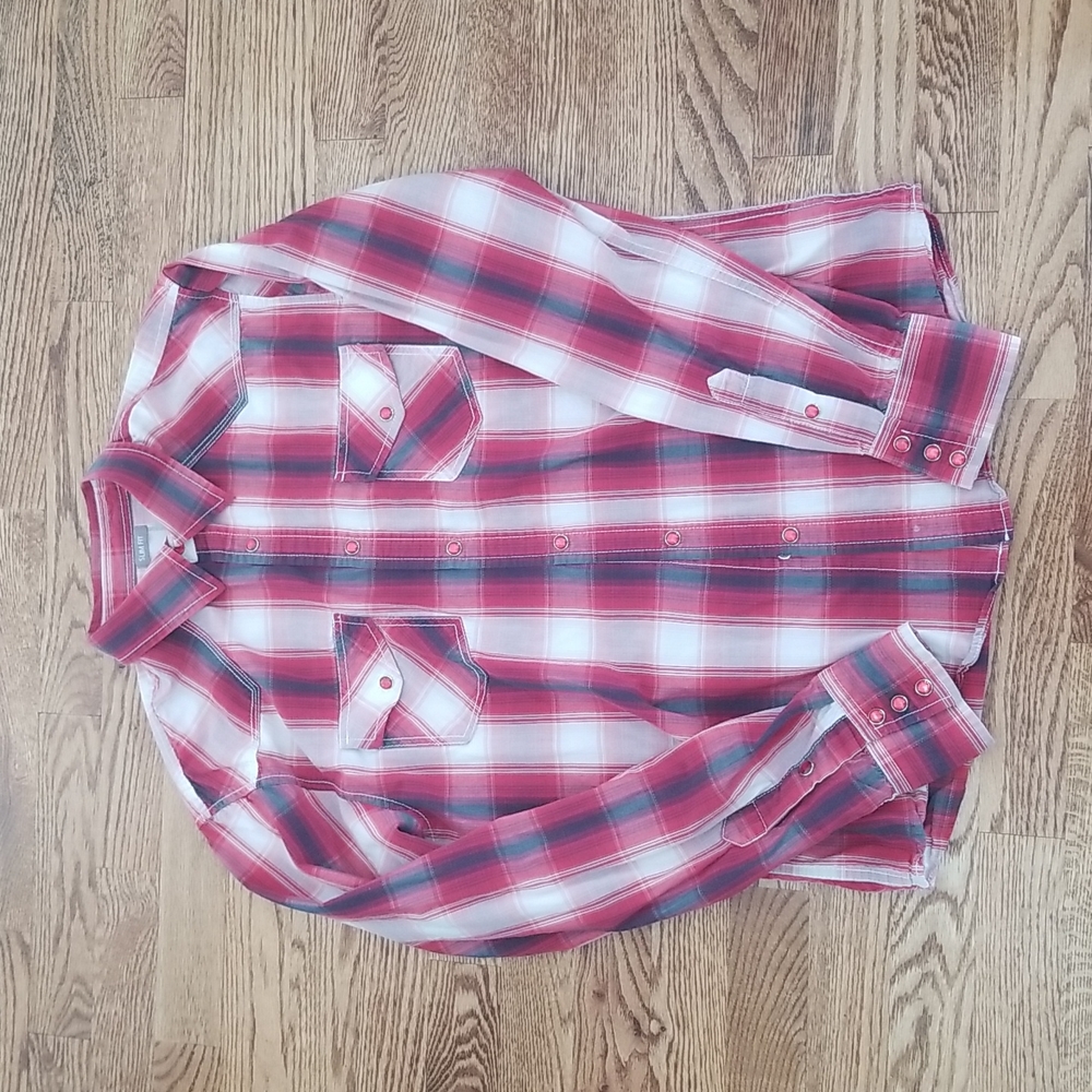 (L) Brody's 100% Cotton Western Snap Top Picnic Farmhouse Rodeo Coastal Cowgirl